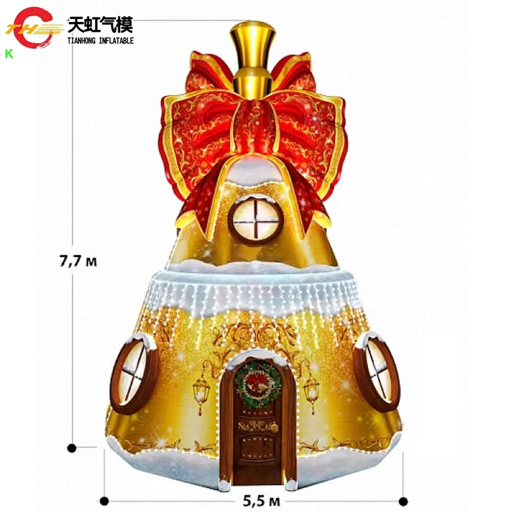 25フィートの高いクリスマスツリーハウス、インフレータブルクリスマスツリーテント、ドーム型の鐘型テント（速達発送）