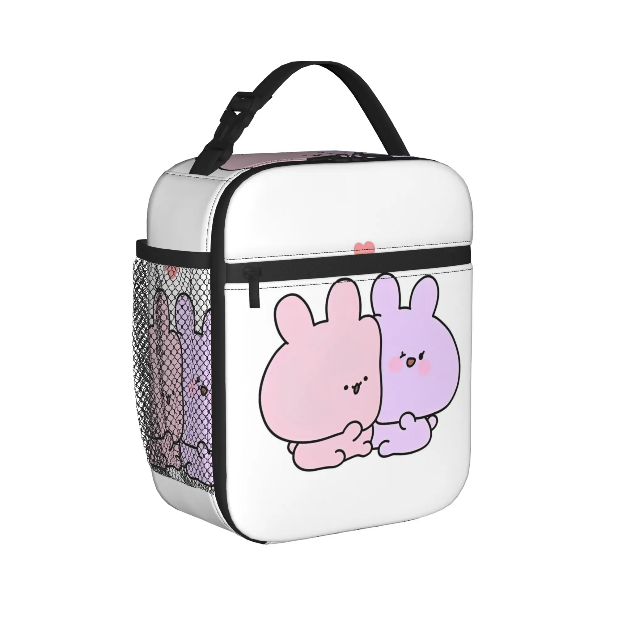Asamimichaan Asleep Cartoon Insulated Lunch Bags Cooler Bag Reusable,Lunch Container Kawaii Asamimi Leakproof Tote Lunch Box