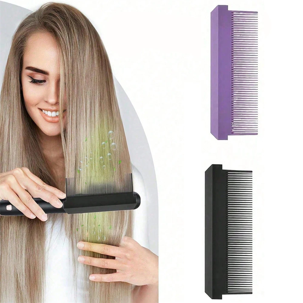 1pc Clip On Hair Flat Iron Comb Lightweight Professional Hair Combs Hair Care Tool Styling Salon Styling Comb
