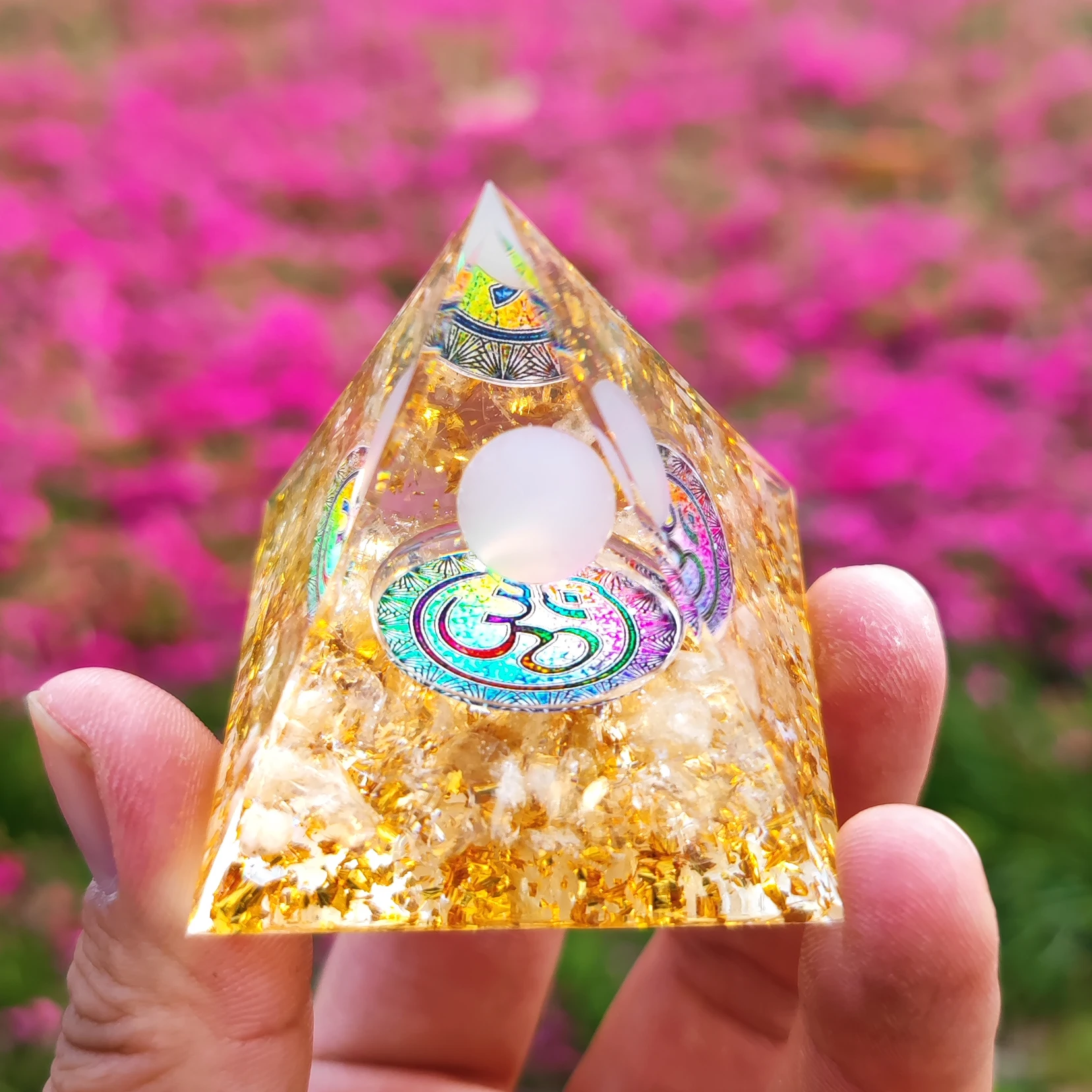 Naturstein-Amethyst-Kristall, Energiegenerator, Orgon-Pyramide für E-Energie-Schutz, Heilung, Meditation, Orgon-Kristall-Chakra