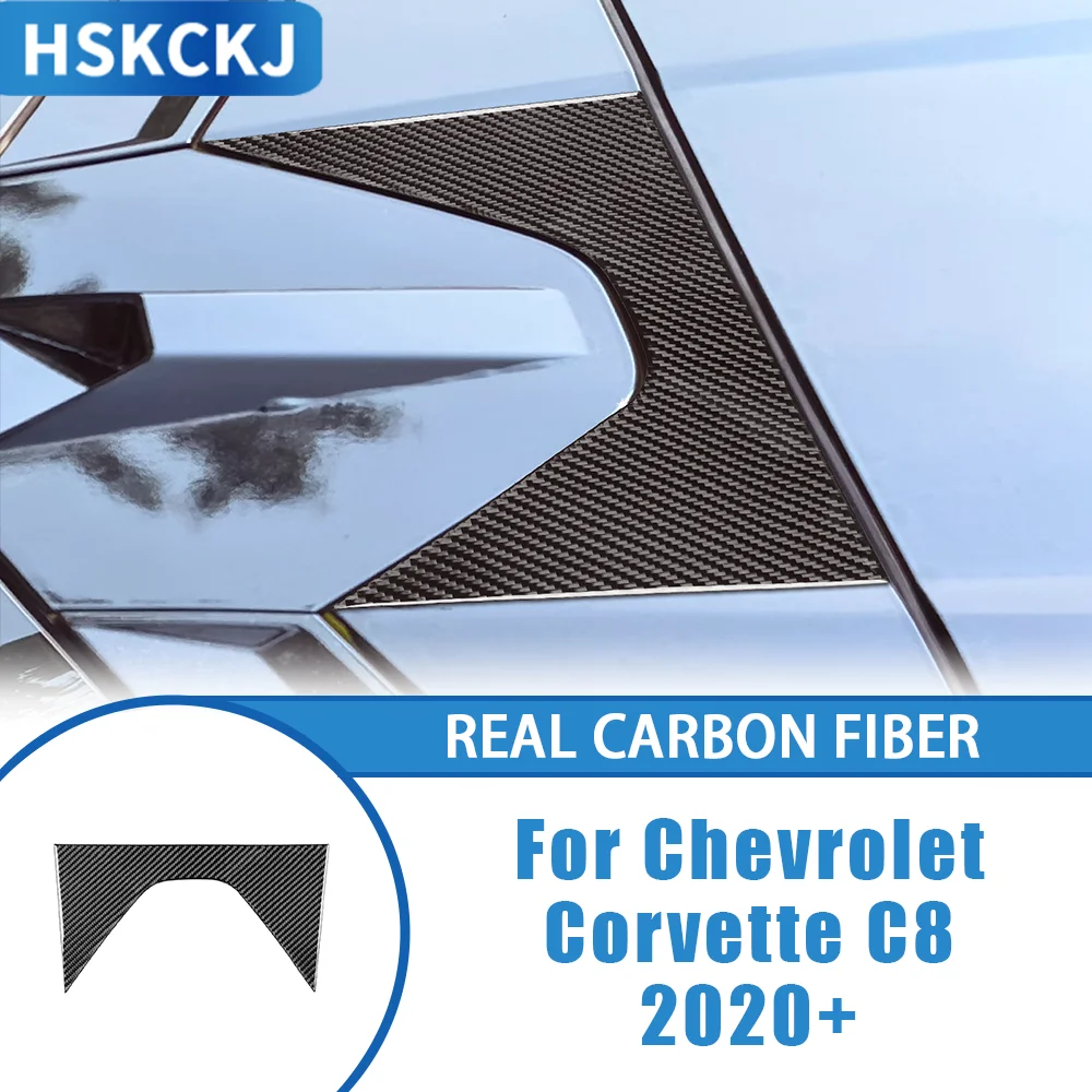 

For Chevrolet Corvette C8 2020+ Carbon Fiber Car Accessories Outer Roof Central Panel Interior Cover Tirm Sticker Modification