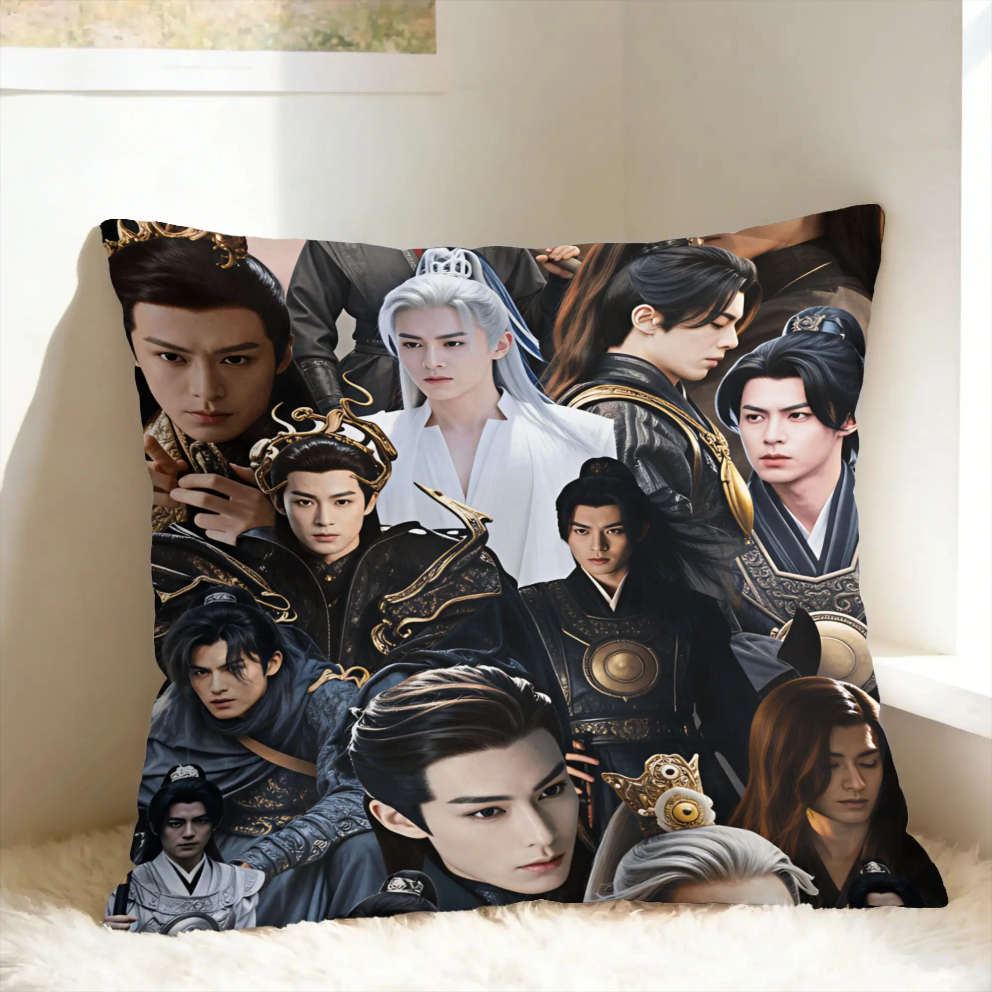 Wang Hedi Dylan Wang Actor Pillow Cover  Soft Cushion Cover Cute Funny Pillow Case For Sofa Car Home Decor