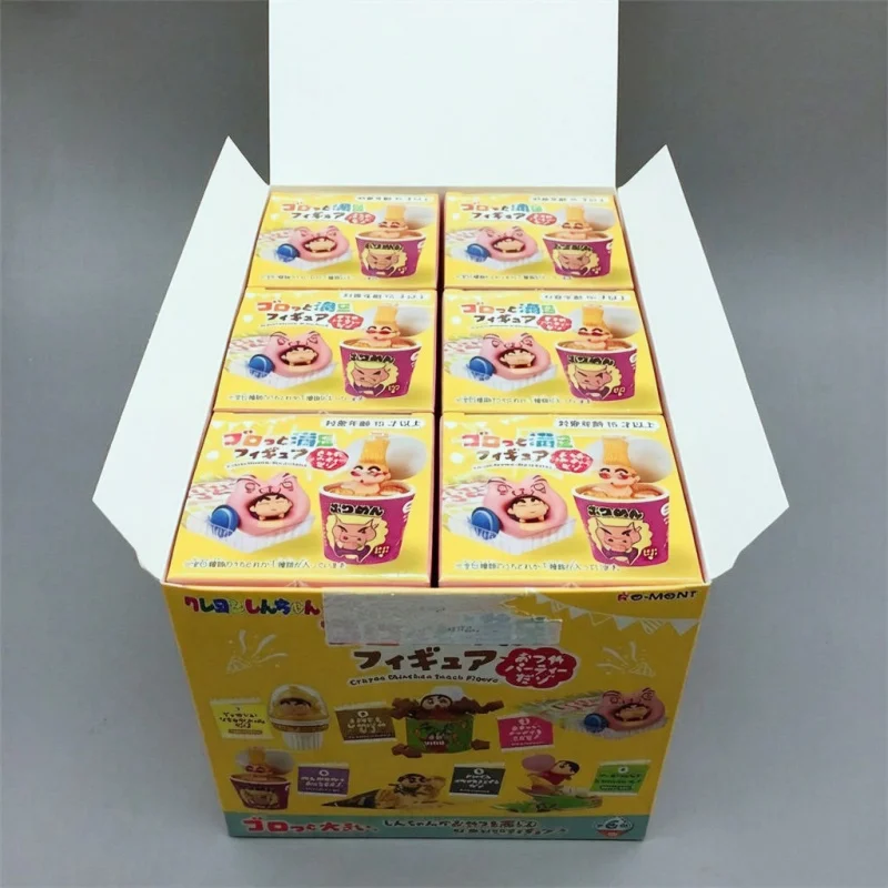 In Stock Re-ment Crayon Shin chan Super Satisfying Snack Party Figure Blind Box  Ice Cream Chocolate Donut Instant Noodle Toys view 6
