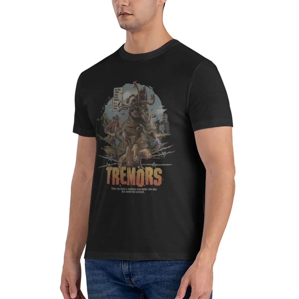 Tremors T Shirt Men Fashion Casual Short Sleeve T-shirt Aesthetic Vintage Oversized T-shirts