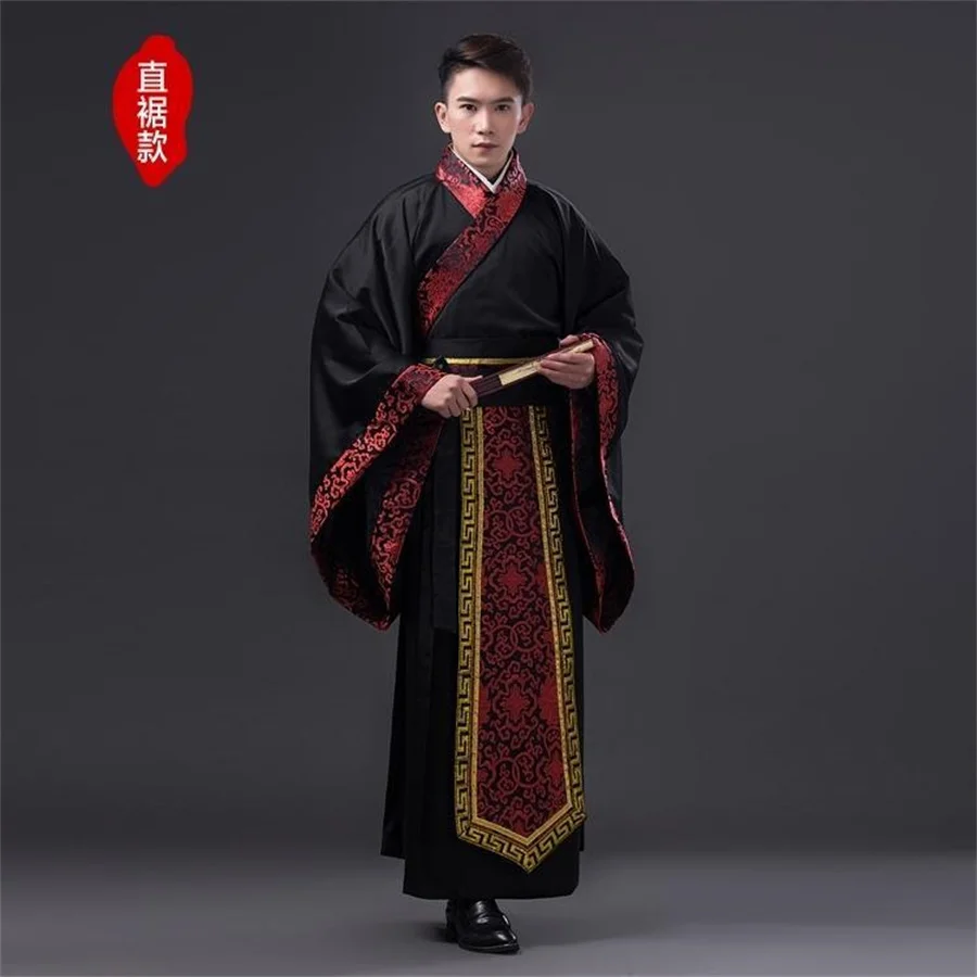 2024 Hanfu Costumes Male Tang Dynasty Han Hero Stage Emperor Mens Chinese Style Traditional Chinese Clothing for Man Cosplay