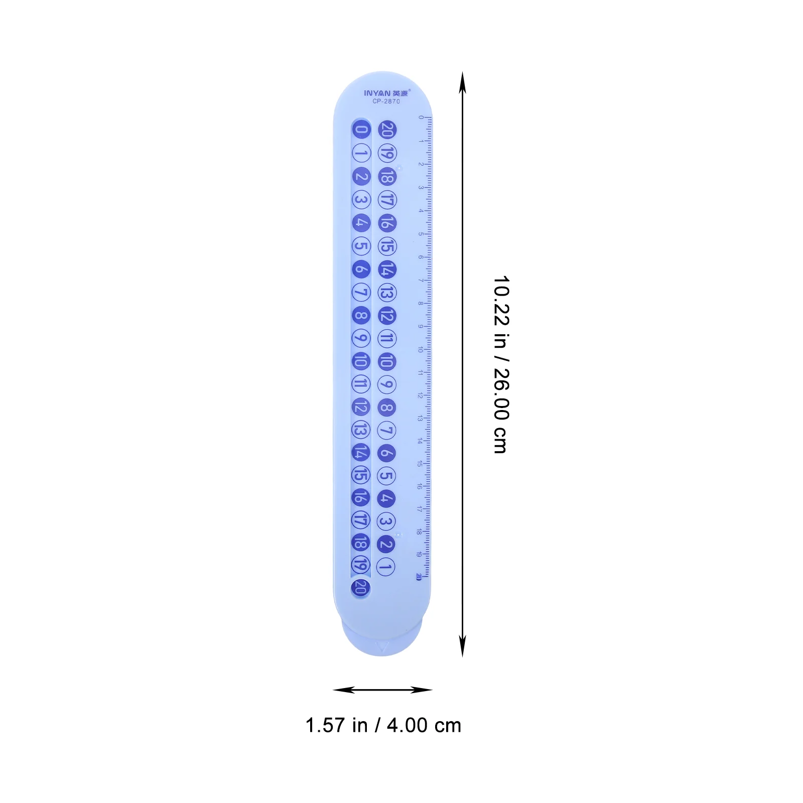 Diapositiva de escala de regla aritmética matemática para entrenar juguetes educativos niño de plástico azul