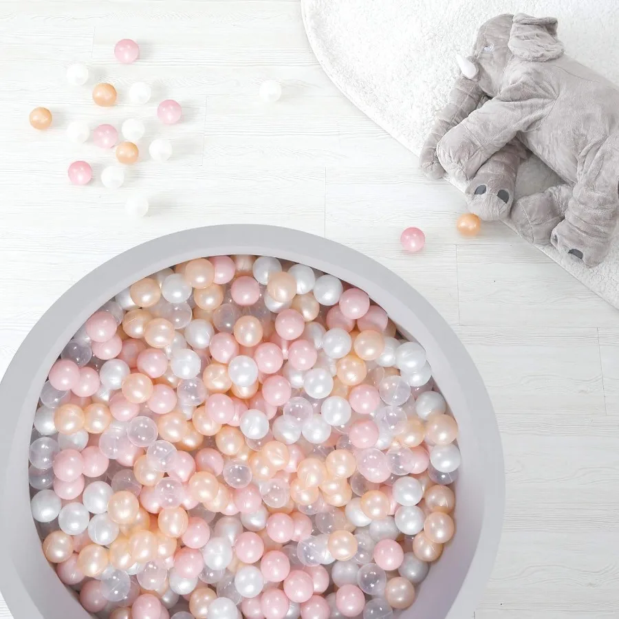 ลูกบอลพลาสติกสำหรับบ่อบอล ขนาด 2.2 นิ้ว แพ็ค 100 ลูก บอลกลวง เหมาะสำหรับสระเด็กเล็ก งานปาร์ตี้ ตกแต่งงานเทศกาล