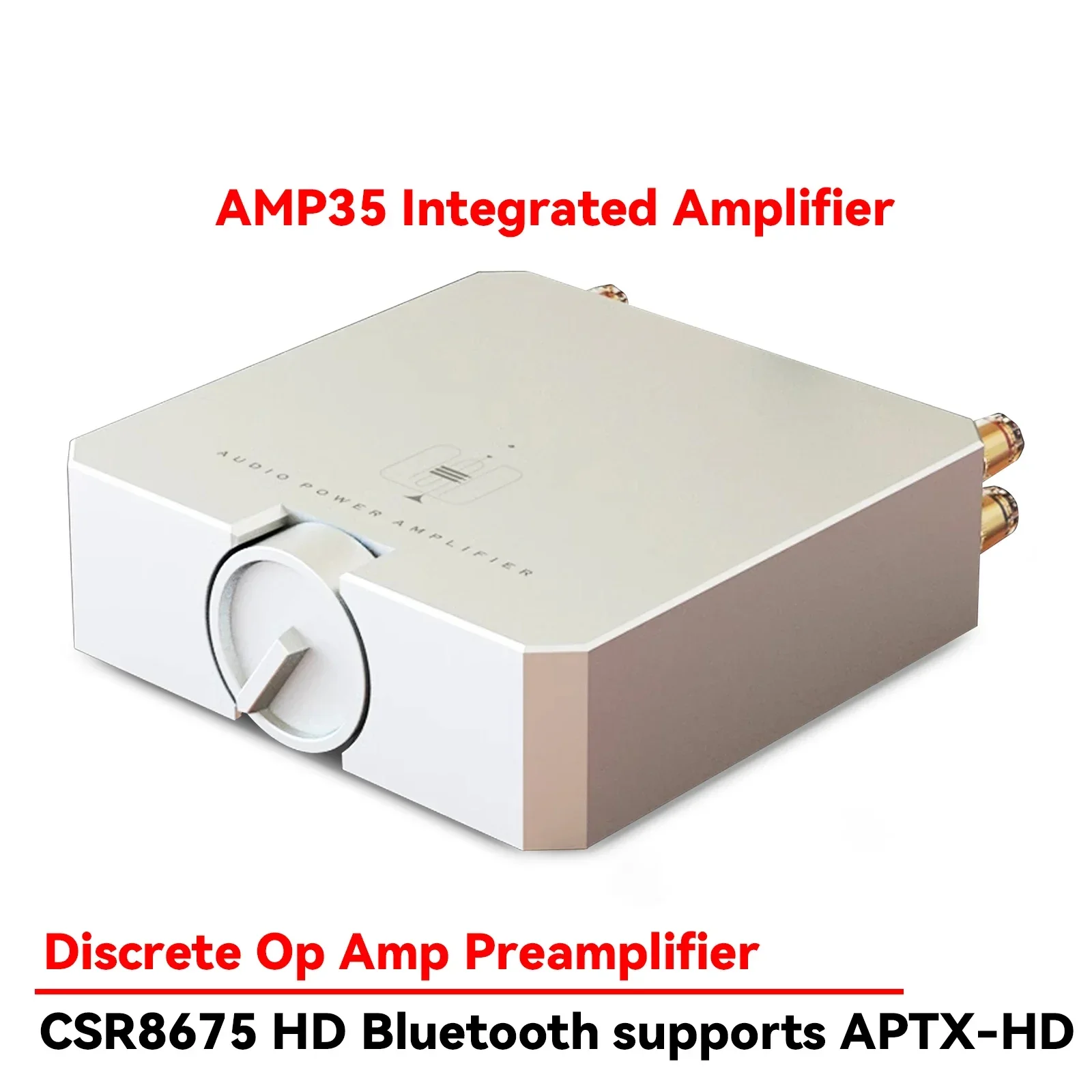 AMXEKR AMP35  Bluetooth 5.0 Stereo Amplifier 100W+100W USB Audio Card Power Amplifier HiFi Class D Amplifiers