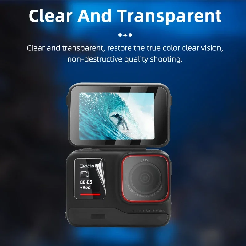 BRDRC Tempered Glass Film for Insta360 ACE PRO,Anti-Scratch Bubble Free Screen Protector Action Camera Accessories