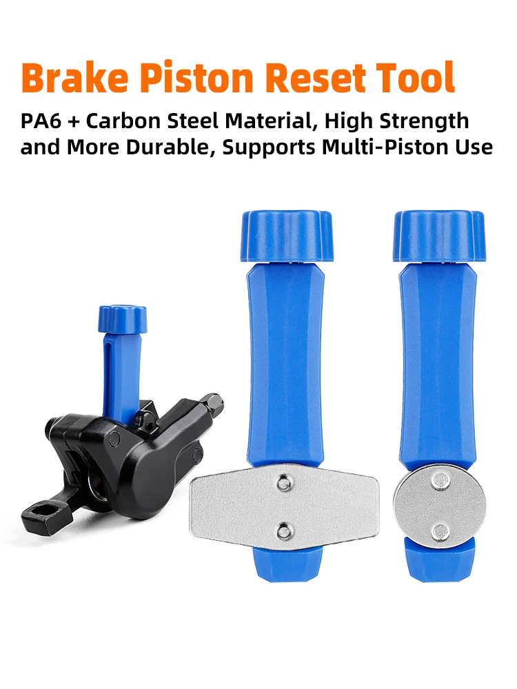 AliExpress NONE 2-in-1 Durable Steel Bike Brake Tool 360° Rotatable Pad Spreader Piston Reset for MTB Road E-Bike Hydraulic Disc Brake