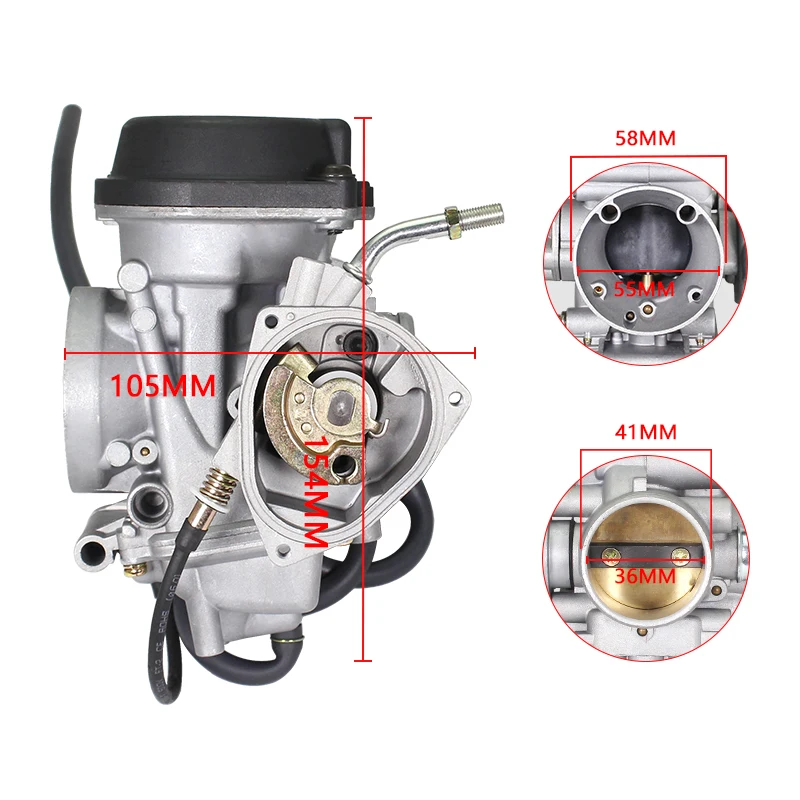 36 مللي متر PD36J دراجة نارية المكربن رباعية ATV KFX400 KFX400 2003-2006 UTV LTZ400 LTZ400 رابتور 400 CF188YAMAHA Carb اكسسوارات