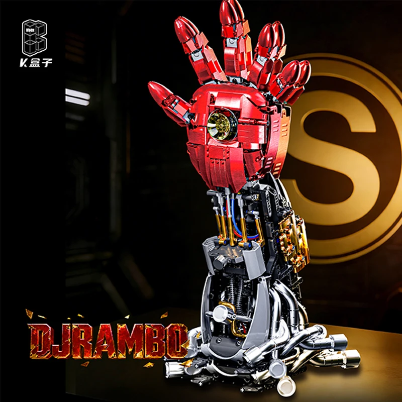 1452-teiliger Superhelden-Roboterarm-Bausatz, kreative Dekoration, mechanischer Arm, Bausteine, Spielzeugmodell, Ausstellungsstück, Sammlerstück, als Geschenk geeignet