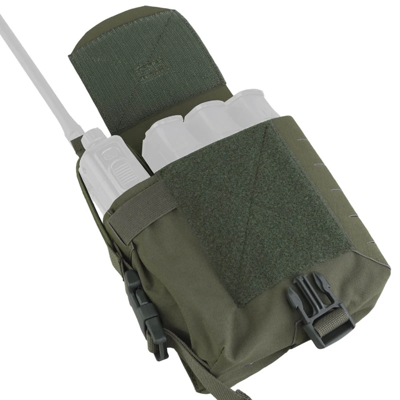 Tactical Molle Pouch Radio Pouch Molle Belt Zipper Utility Waist Bag Storage Bag Molle Attachment Military Medical EMT Organizer