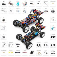 WLtoys 1/12 124007 RC Car Original Spare Parts Complete Set Differential Car Shell Shock Absorber Tyre Dog Bone Motor Receiver