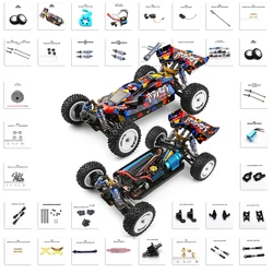 WLtoys 1/12 124007 RC Car Original Spare Parts Complete Set Differential Car Shell Shock Absorber Tyre Dog Bone Motor Receiver