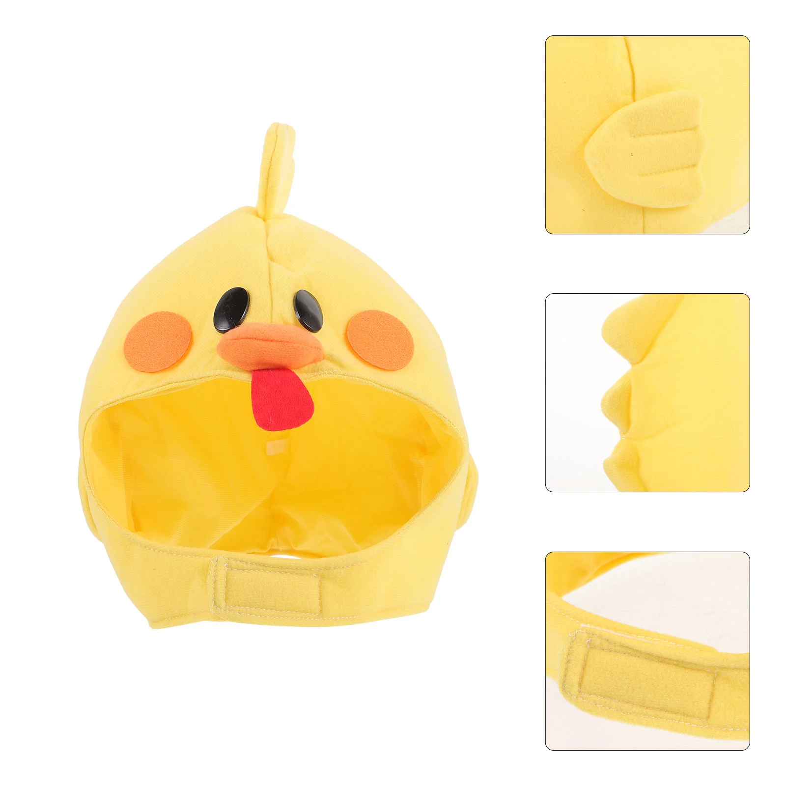 Funny Plush Animal Mask Hat Chick Hat Photo Prop Headgear Cute Chick Mask Hat