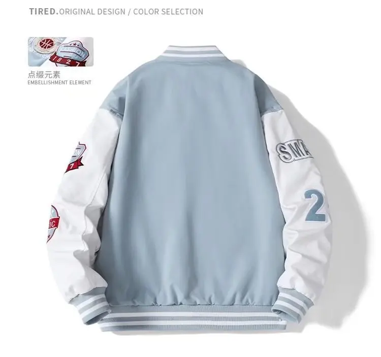 COMXZ رجل البيسبول سترة ربيع الخريف الشارع الهيب هوب يندبروف الدافئة عادية فضفاضة تناسب تيشرت رياضي سترة ملابس خارجية الموضة