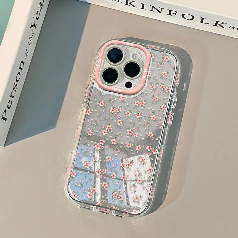 Bunte Blumen-Graffiti Air Cushion Spiegel-Handyhülle für iPhone 17 15 14 16 Pro Max 13 12 11 Pro XR XS 8 Plus 17Air Girl Cover – Detail 13