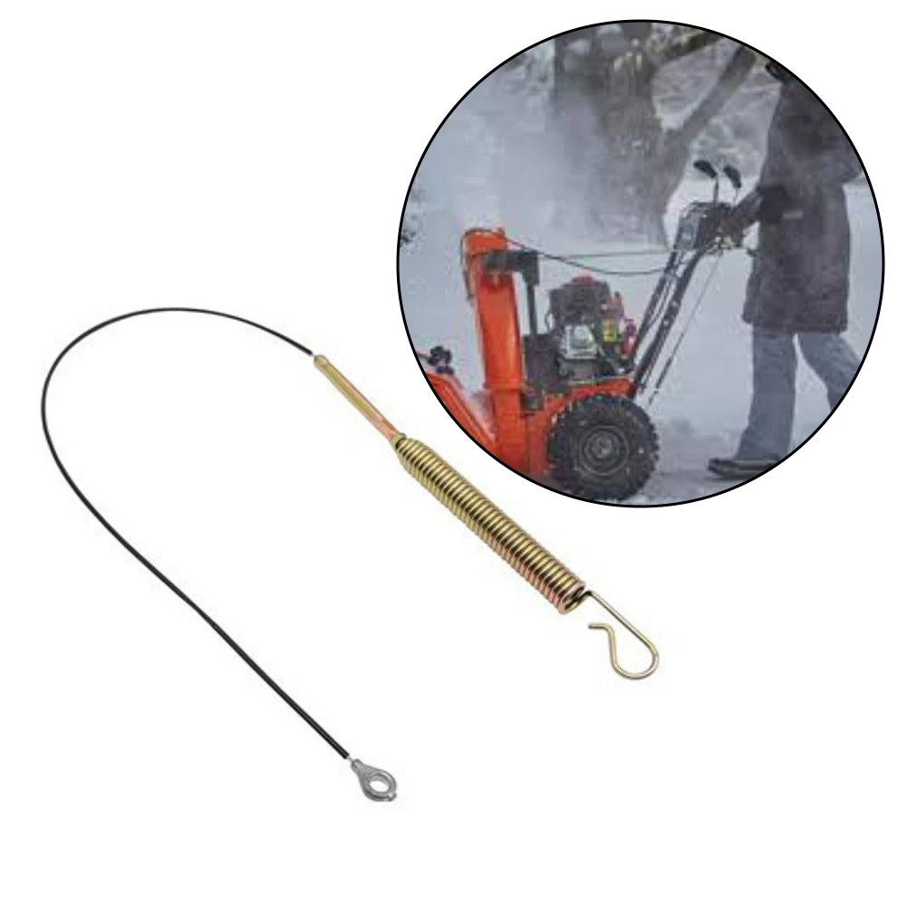 Upper Traction Auger Cable For SNO-TEK 24 120V/28 120V For ARIENS 27.1inches Cable 16.1inches Conduit Adjustable Spring End Kit