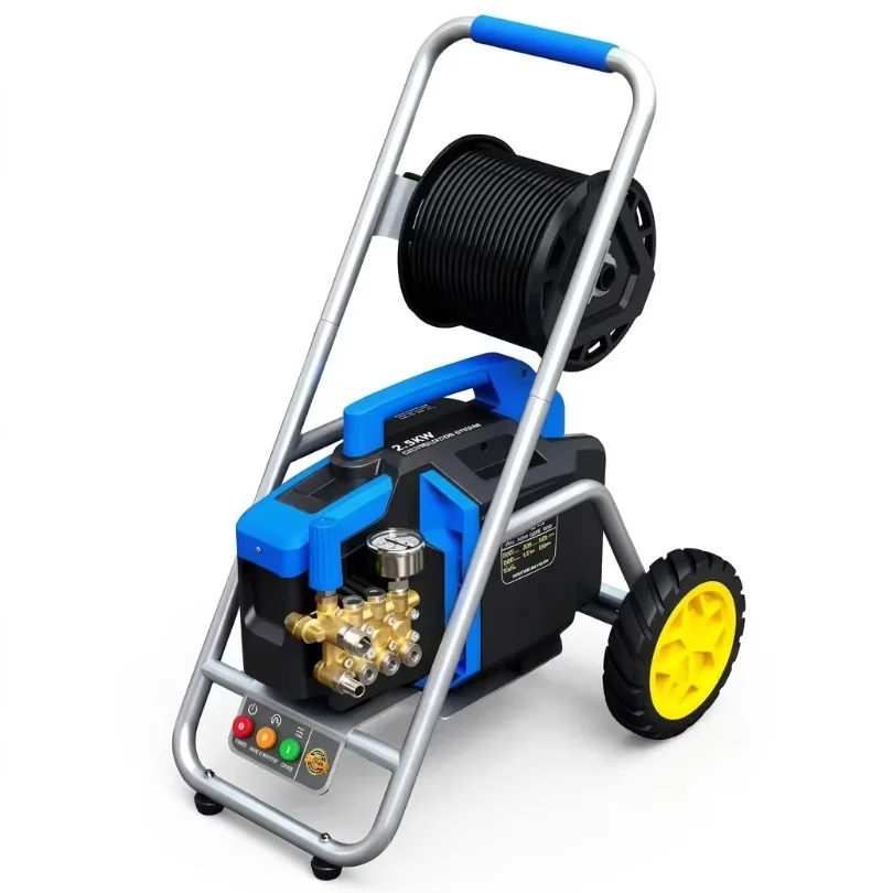 2.5KW Portable High Pressure Washer with Hose Reel for Car Washing Floor Patio Cleaning