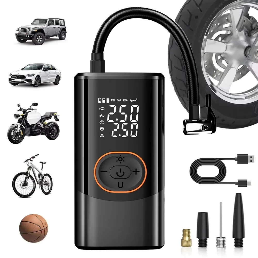 

Wireless Electrical Car Air Pump Electric Smart Portable Car Off-Road Bicycle Tire Air Pump Dual Screen Dual Tire Pressure 2026