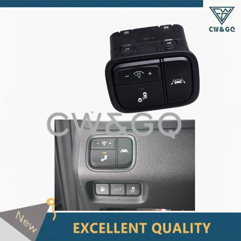93700D4100WK For Kia Optima K5 2016+ Side Crash Pad Switch Assembly Instrument Panel Brightness Radar ESC Button