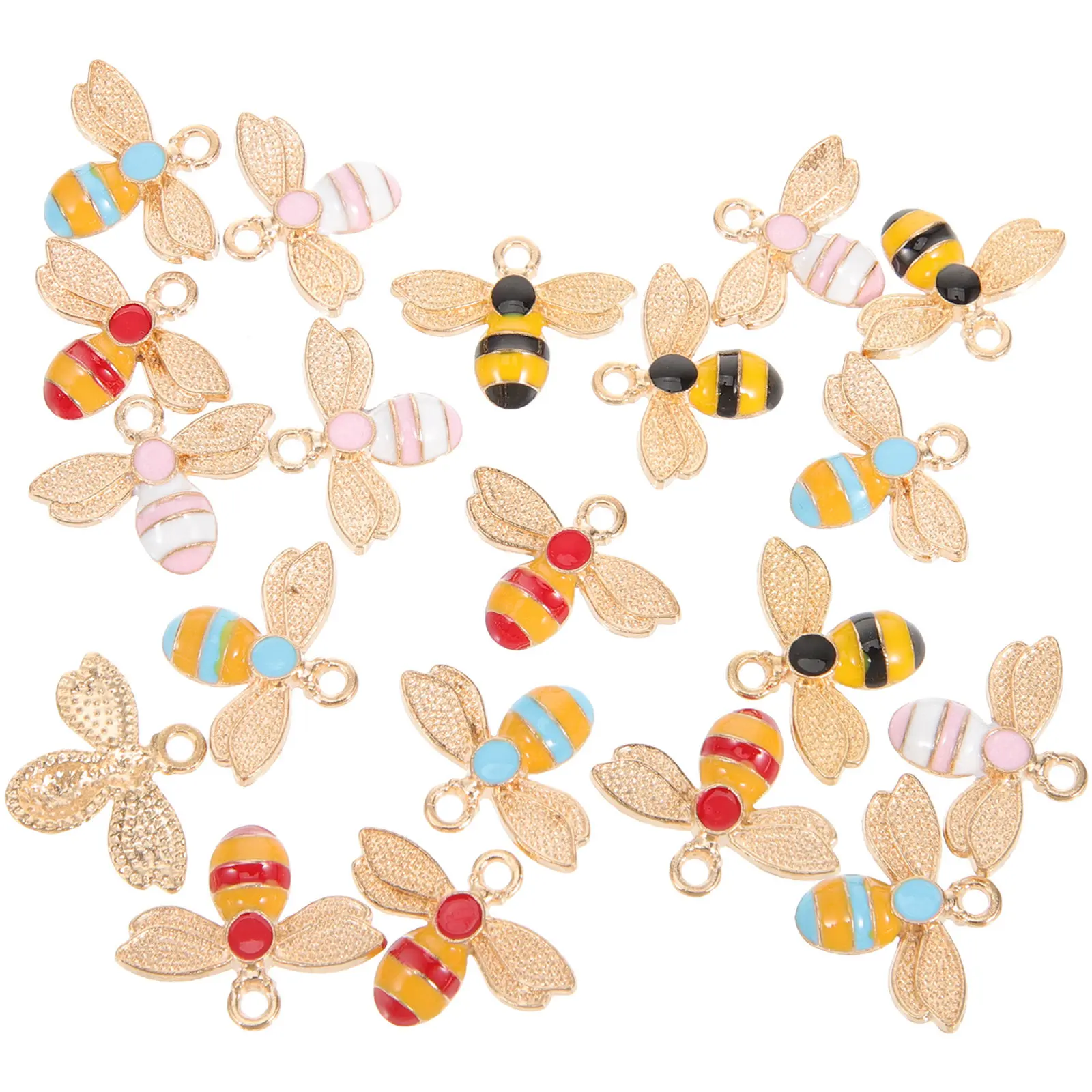 

20 шт. высококачественных подвесок-пчел из сплава для изготовления ювелирных изделий своими руками: кулонов, ожерелий, серег, браслетов, брелоков, цепочек для свитеров, браслетов на ногу, украшений для багажа