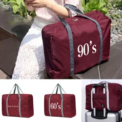 Bolsas de viaje plegables de nailon para hombre y mujer, bolsa de equipaje Unisex de gran capacidad, bolsos de viaje, serie de años, novedad de 2022