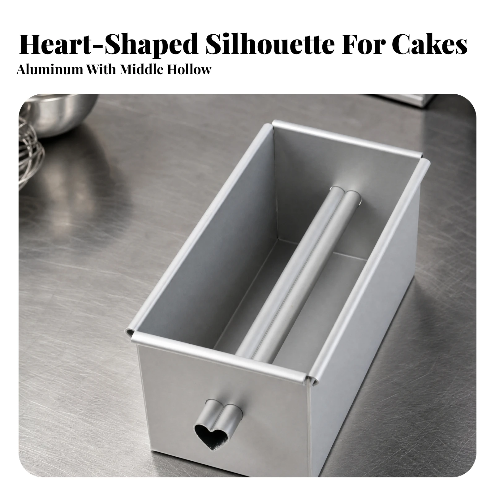 Bread and Cake Baking Mold with Central Tube Low-Maintenance Anodized Aluminum Baking Mold Rectangular Cake Pan Easy Clean Up