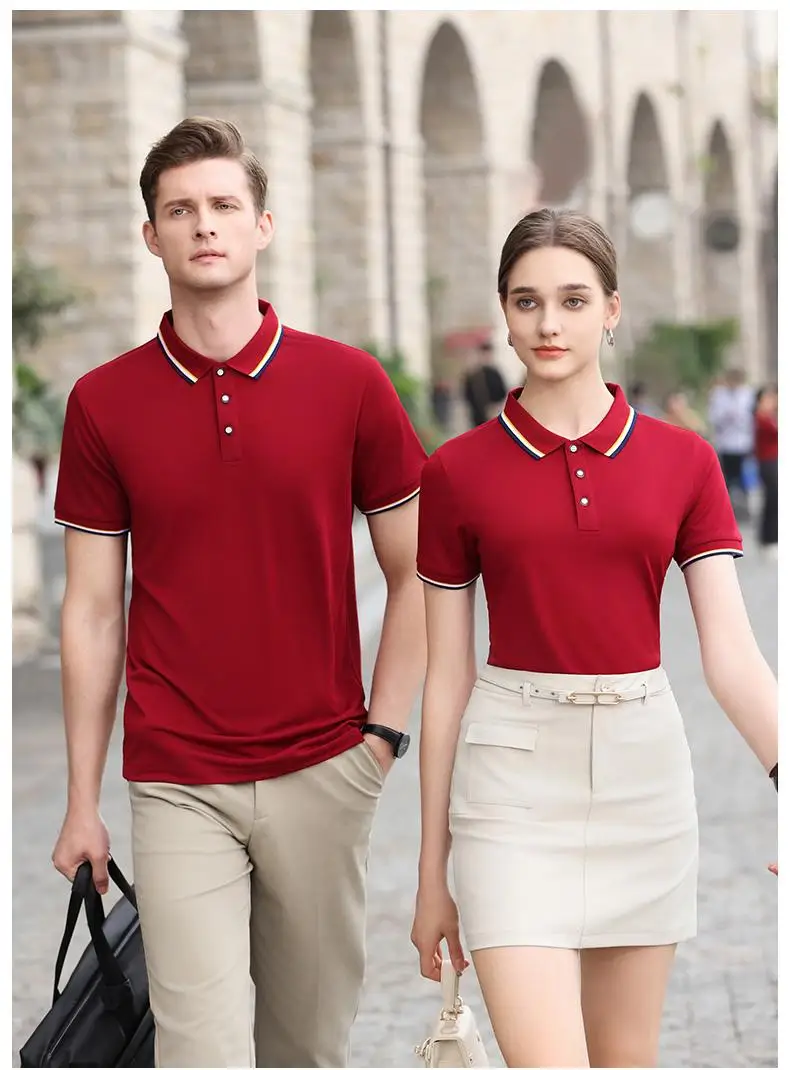 2024 New Summer Fashion Brand Polo Shirts for Men Casual Solid Color Slim Fit Mens Polos New Men Clothing Lapel Breathable Top