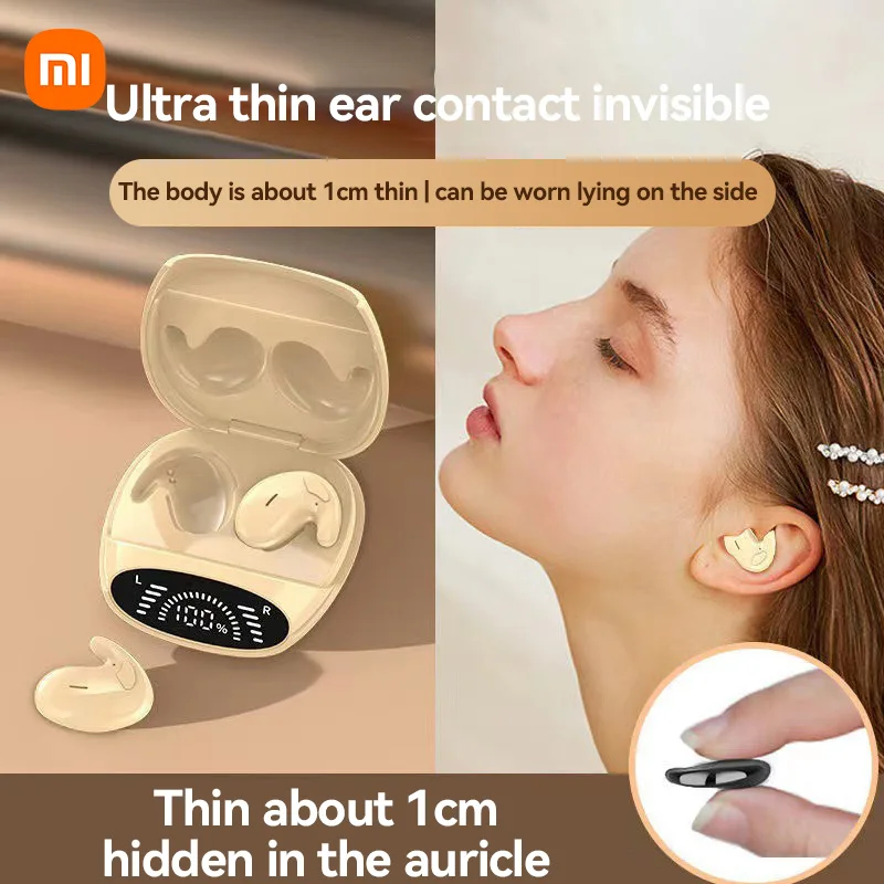 XIAOMI MD528 Wireless Earphones Invisible Sleep TWS Bluetooth Sleep In Ear Earbuds Waterproof Noise Cancelling Sports Headphones