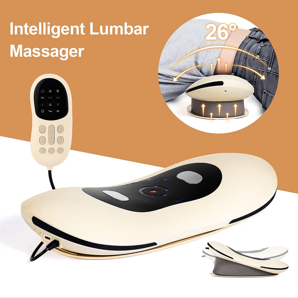 Electric Lumbar Traction Massager Vibration Waist Massager Airbag Waist Spine Support Back Massage Machine Waist masajeador