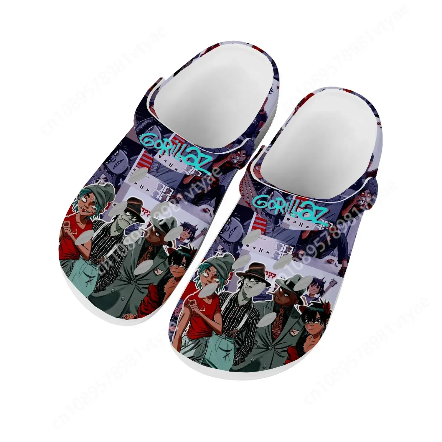 

Gorillaz Band Home Clog Mens Women Youth Boy Girl Sandals Shoes Garden Bespoke Customized Breathable Shoe Beach Hole Slippers