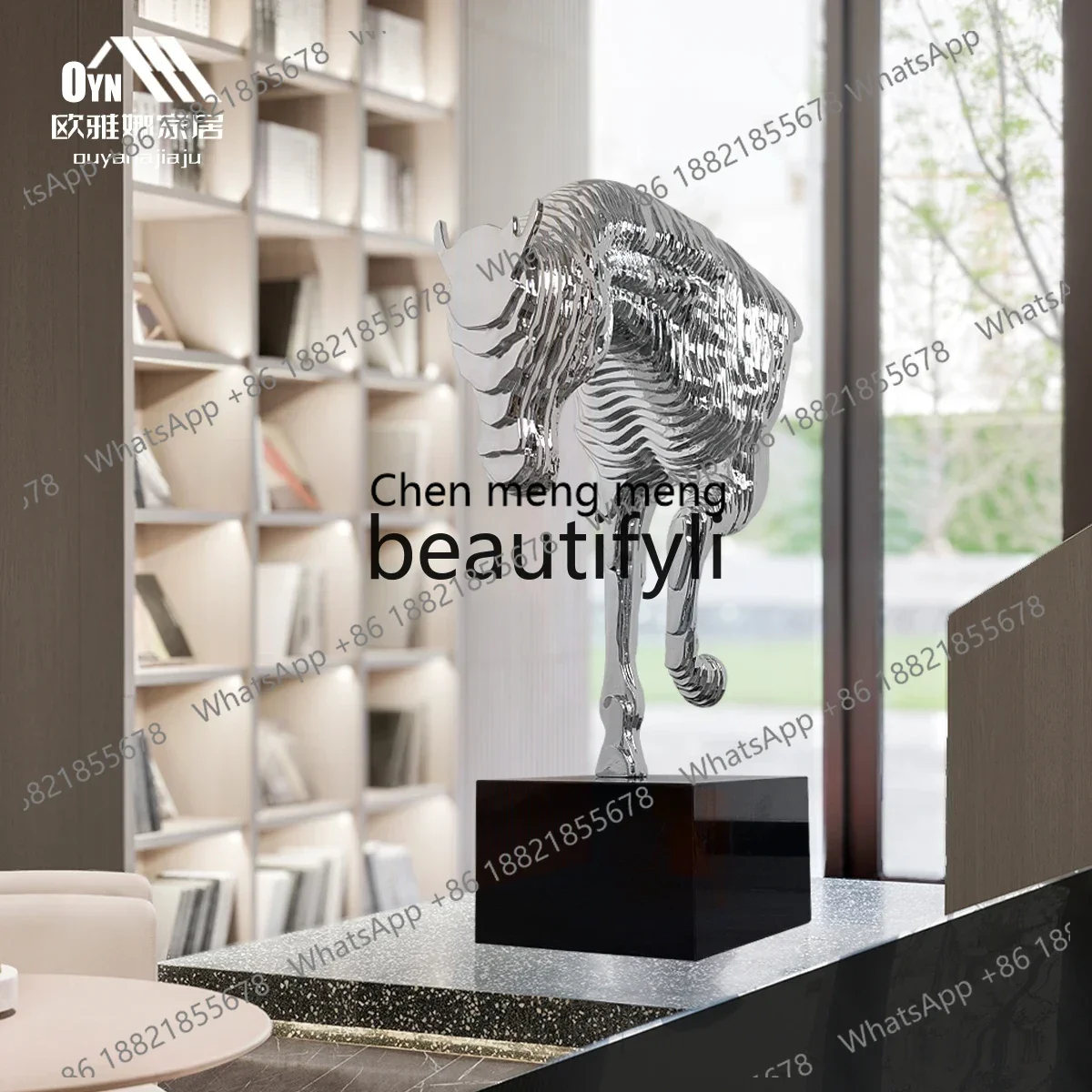 ss26 S26 Hotel Lobby Sculpture Club Sales Department Entrance Aisle Floor Ornament Creative Animal Crafts