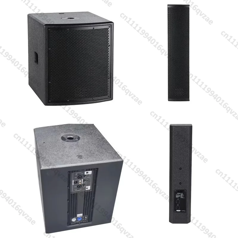Audio Portable 12-inch Subwoofer with Power Amplifier Active Speaker 4*4 Inch Cylindrical Array Speaker PA System Active Speaker