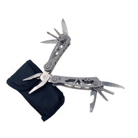 Dobeli Good Quality Stainless Steel 6 In 1 Mini Multi-Functional Foldaway Folding Pliers with Cutting Knife