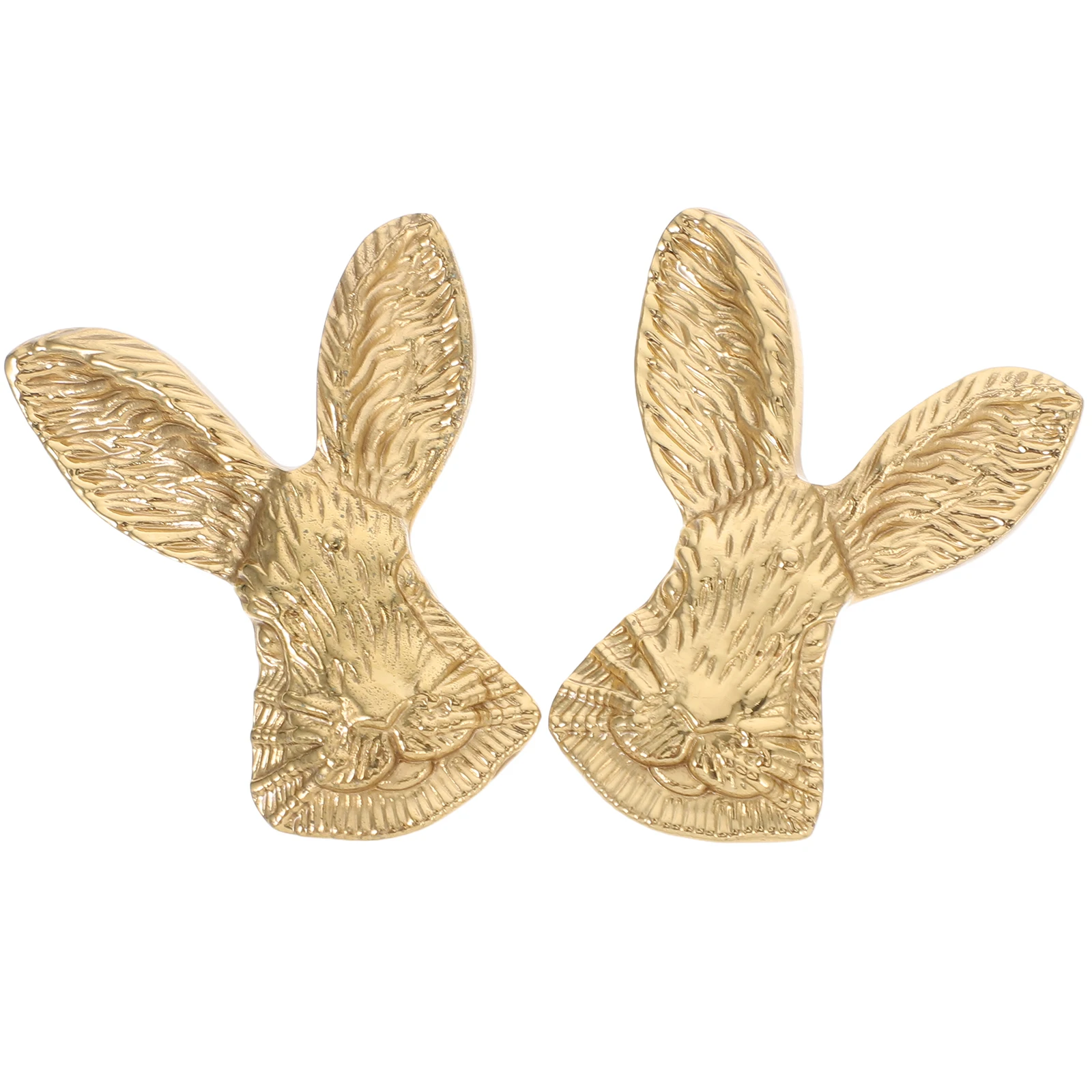 

2 Pcs Bunny Head Shaped Drawer Knobs Modern Brass Rabbit Cabinet Pulls Furniture Hardware Cute Animal Dresser Nursery
