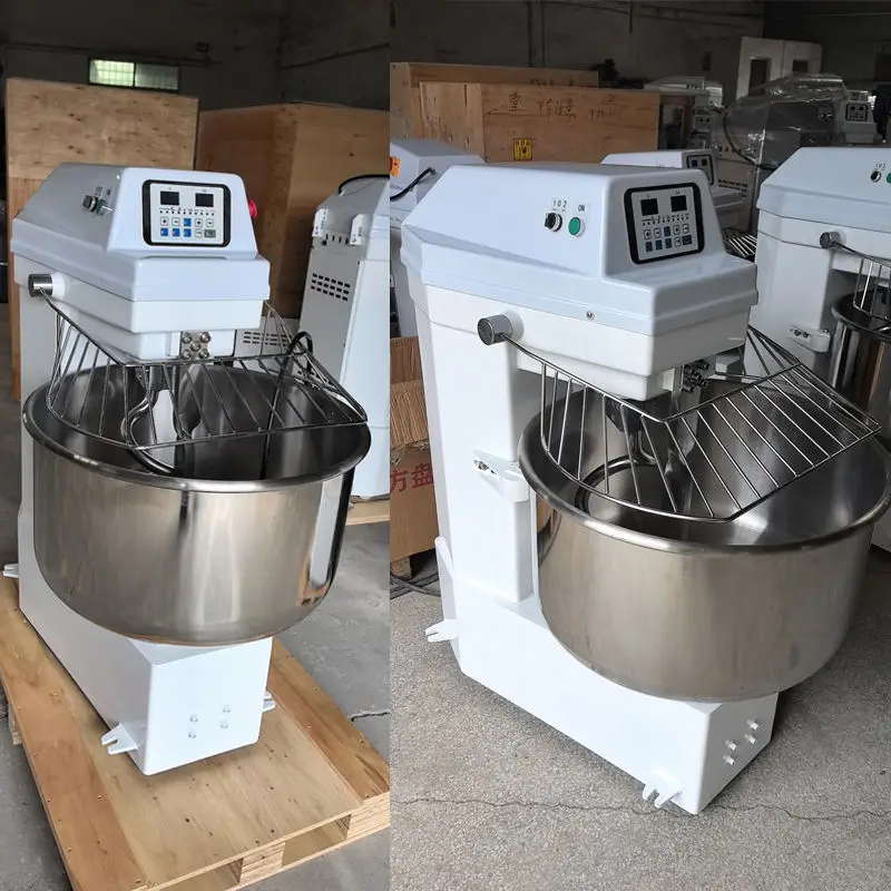 Amasadora Espiral de Acero Inoxidable para Panadería Comercial, Mezcladora Eléctrica de Masa de Trigo con Gancho Espiral para Hornear