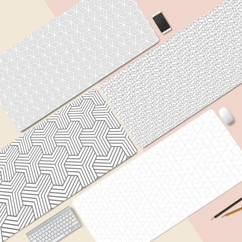 

Simple Hexagon Deskmat Big Mousepad Gamer Office Carpet Table Mat Keyboard Pad Carpet Gaming Accessories Laptop Black Mouse Pad