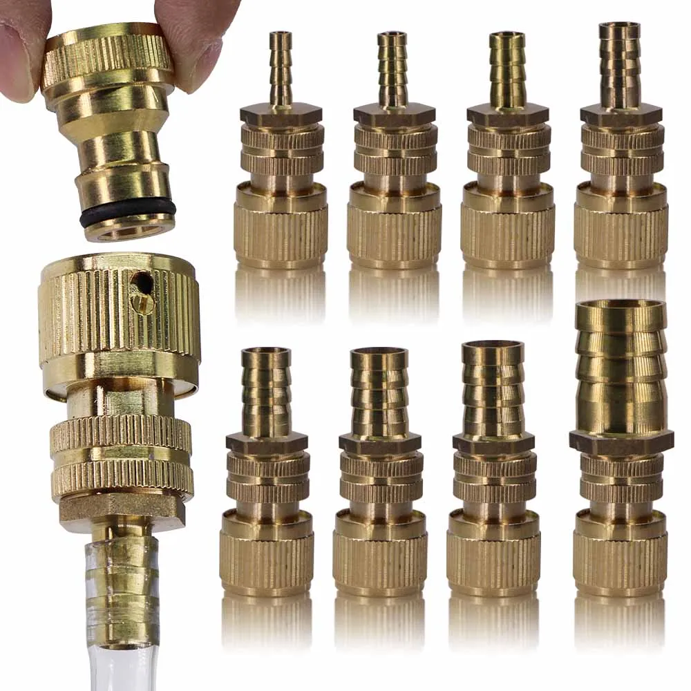 Brass Hose Adapter Barb Pagoda Pipe Fittings for 6/8/10/12/14/16/19/25mm Garden Irrigation Watering Tubing Quick Connector Joint