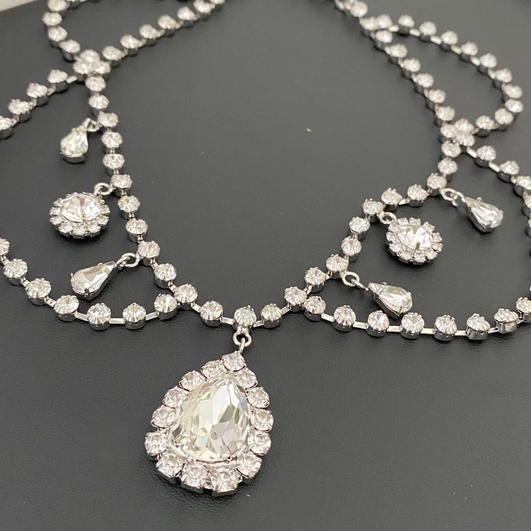 Necklace Temperament Light Luxury Retro Drop Pendant For Women Collares Para Mujer Collar Jewelry Collier Femme Pendant Grandes