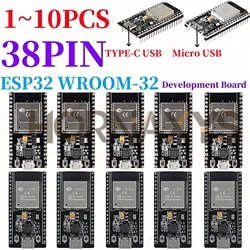 1-1pcs/ESP32 Development Board TYPE-C/MICRO USB CP2102 WiFi+Bluetooth Dual Core ESP32-DevKitC-32 ESP-WROOM-32 Expansion 38PIN