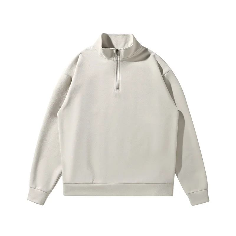 Autumn Semi-zipper Turtleneck Sweater Men's New Top Spring and Autumn Retro Coat