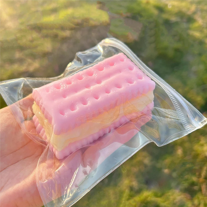 Galleta gruesa Taba, galleta rosa blanda, Mochi, juguete para apretar, liberación antiestrés, juguetes relajantes de mano, regalo