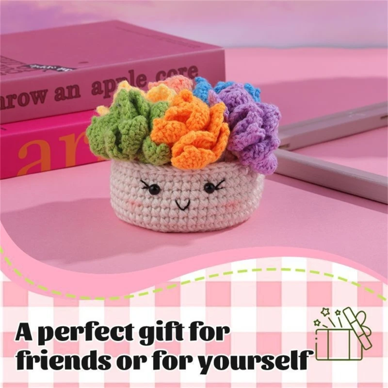 Potplant Onderzetter Haak Kits Beginners Haak Kits Diy Haak Garen Set Met Haaknaalden Threaders Voor Beginners