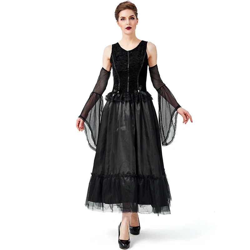 loween Par Witch Cosplay Dr Mantello k Witch Role-plang Abbigliamento Costume da donna Costume di scena etnico