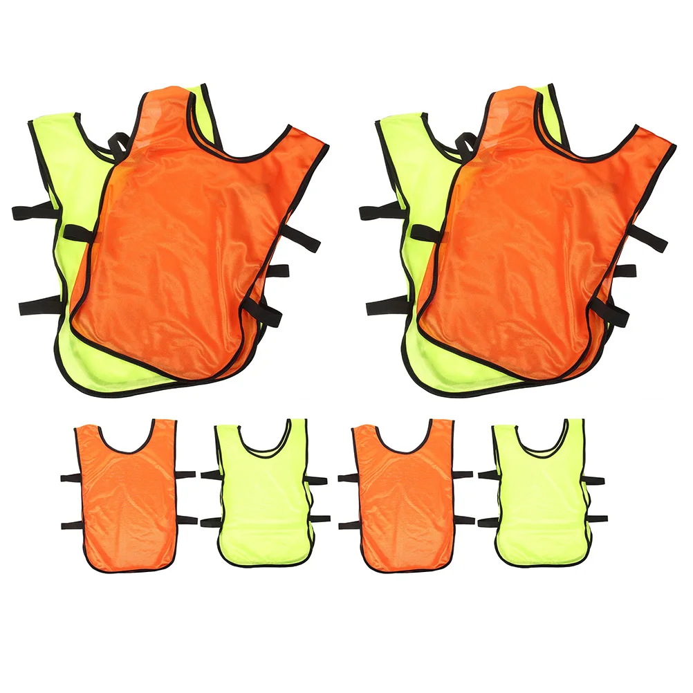 

8pcs Training Vest Kids Breathable Soccer Vests Sport Counter Suit Polyester Pinnies Basketball Team Jerseys Quick-drying