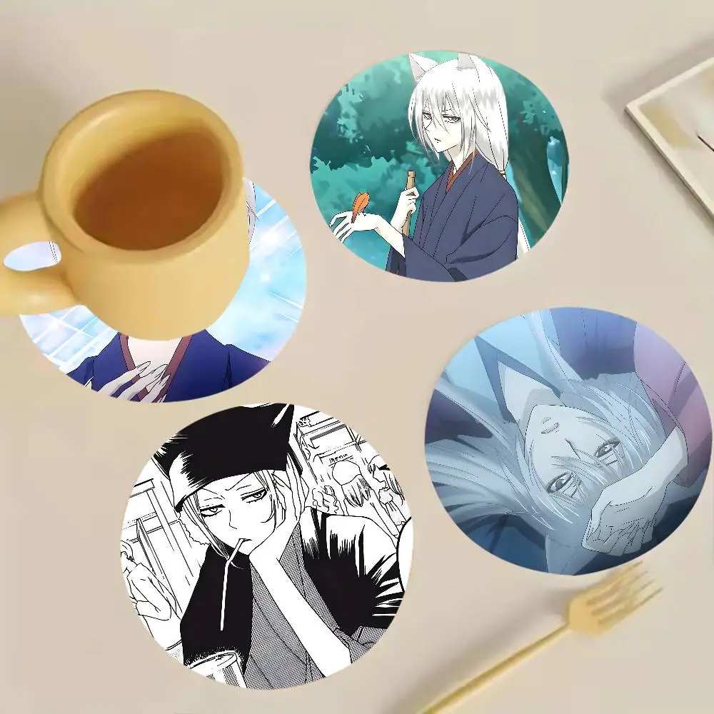 T-Tomoe Kamisama Kiss Wooden Cup Mat Cappuccino Vodka Juice Water Coaster for Flower Shop