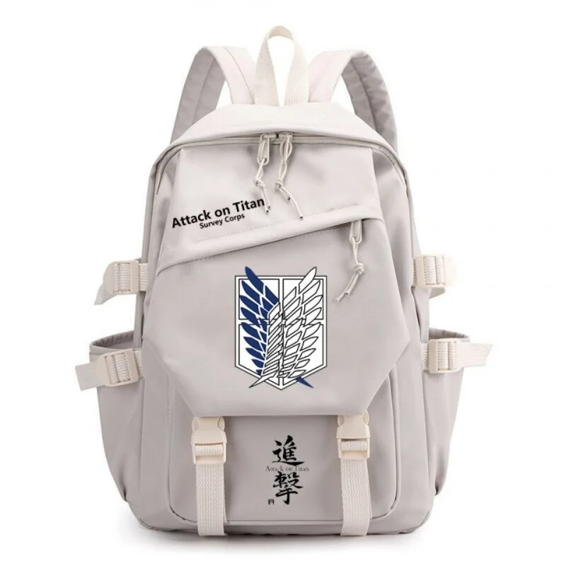 Mochila escolar de anime Attack the gigante, soldado Liwill, mochila larga de tendencia de moda para estudiantes de secundaria