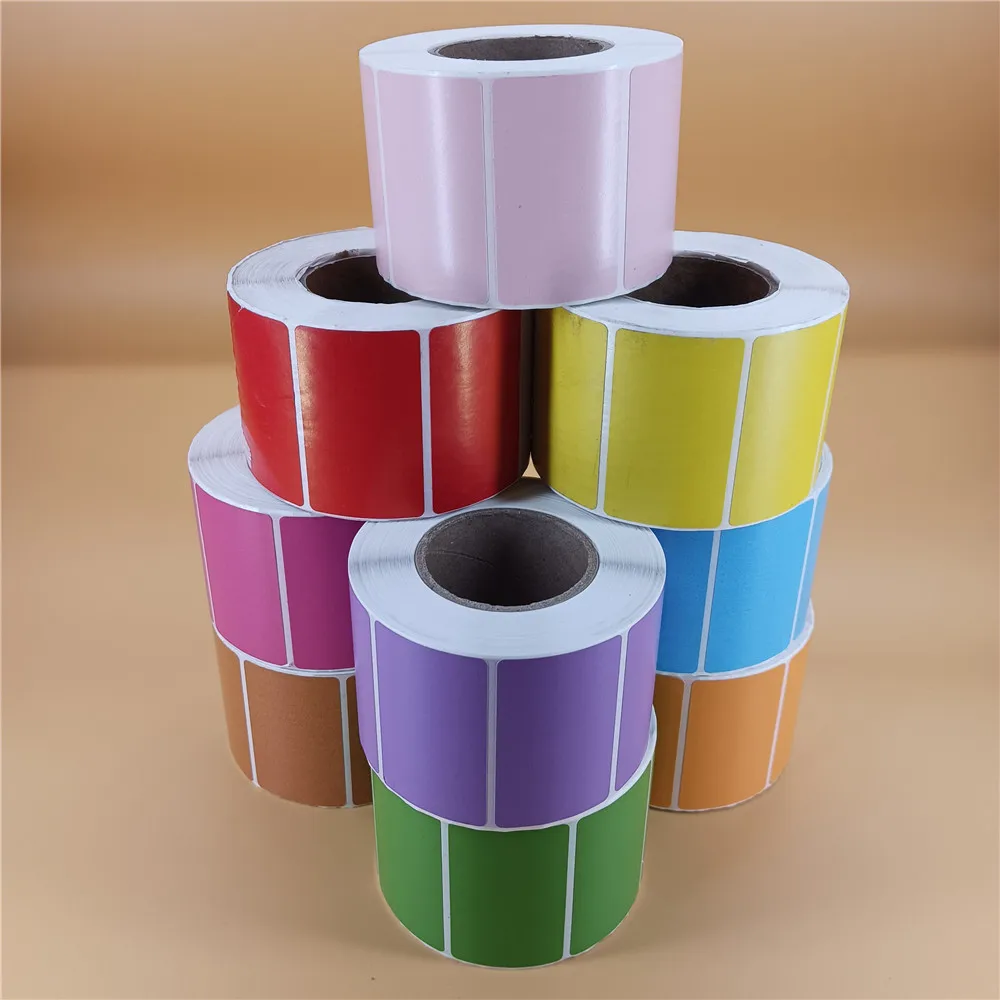 5*3cm,750 stickers roll,lank Direct Print Thermal Paper Adhesive Labels,color Barcode Label